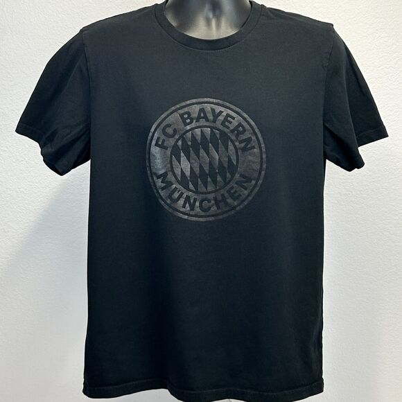 FC Bayern Munchen T Shirt Black Soccer Football Futbol FCB Munich Mens M Medium - Picture 2 of 7